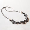 Collier 2 perles blanche en verre de Murano
