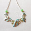 Collier 2 perles verte en verre de Murano