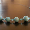 Collier 9 perle bleues turquoises depolies en murano