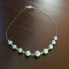 Collier 9 perle bleues turquoises depolies en murano