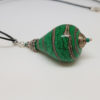Pendentif forme de poire verte murano