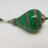 Pendentif forme de poire verte murano